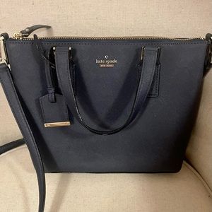 Navy Kate Spade Purse w/ Detachable Crossbody Strap